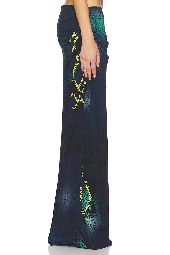 view 2 of 6 Croissant Skirt in Colourful Snakeskin