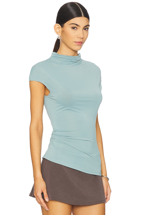 view 2 of 5 Asymmetric Tee in Chalk Blue