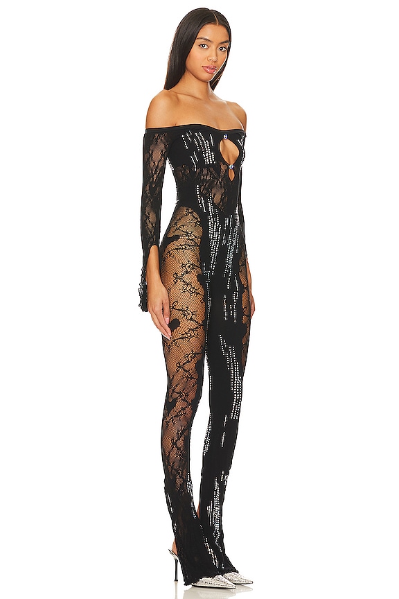 view 2 of 4 Adella Jumpsuit Shapewear Off The Shoulder Jumpsuit in Black