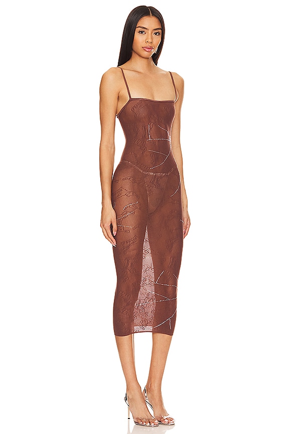 view 2 of 4 Vanderbeck Hotfix Dress in Old Money Brown