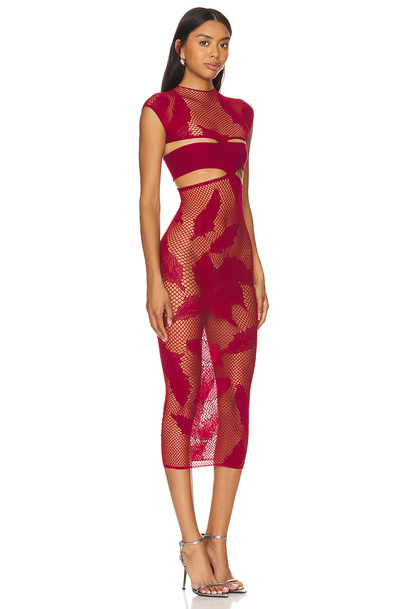 view 2 of 3 JA'MIE ミディ丈ドレス in Red