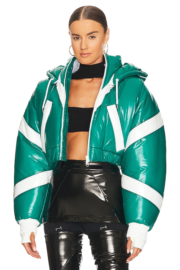 view 2 of 5 BIANCA ボンバー in Jade & Optic Stripe