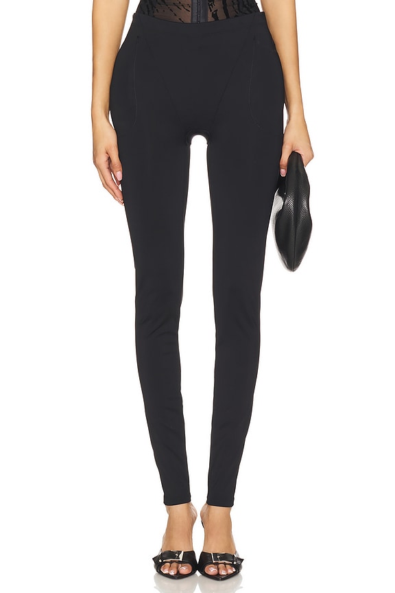 view 2 of 7 LEGGINGS CON EFECTO ARRUGADO EN EL TRASERO STACY in Black