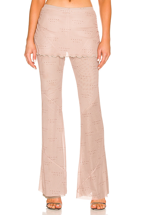 view 1 of 4 The Pebbles Pant in Sand Logo Print