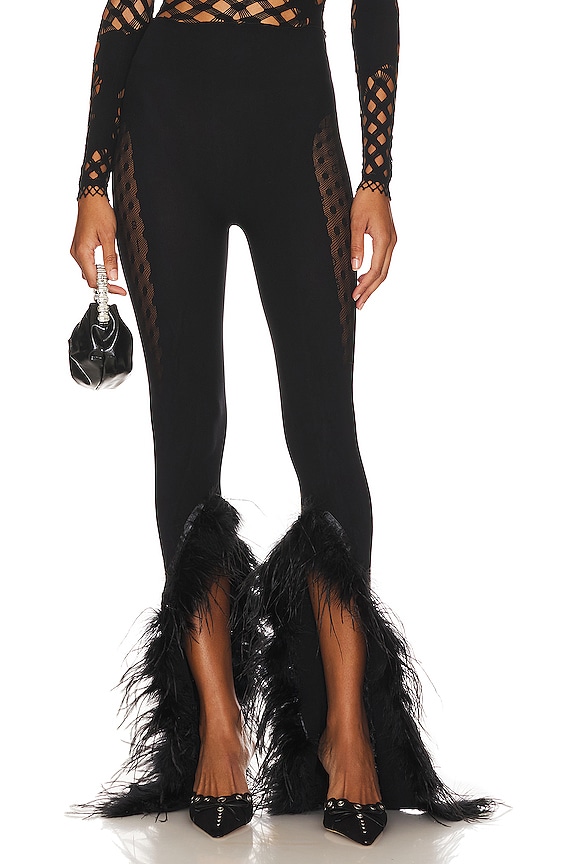 view 1 of 4 x REVOLVE Feathered Tulia Trousers in Jet Black