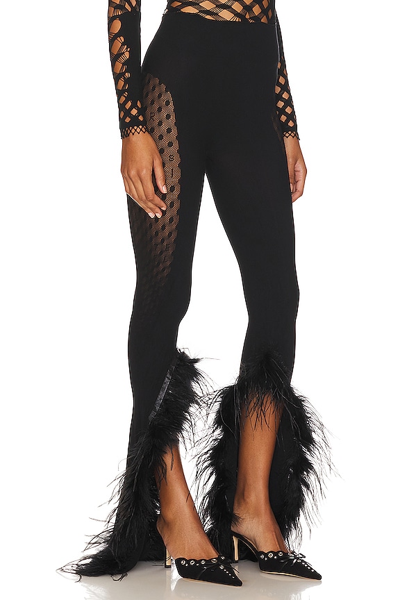 view 2 of 4 x REVOLVE Feathered Tulia Trousers in Jet Black