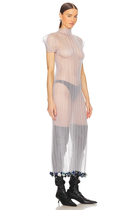 view 2 of 3 Erica Sheer Dress in Beacon Gray