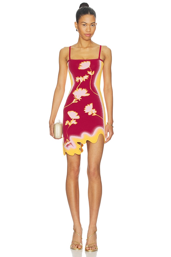 view 1 of 4 ROBE LYNDON WAVY MINI in Golden Orange