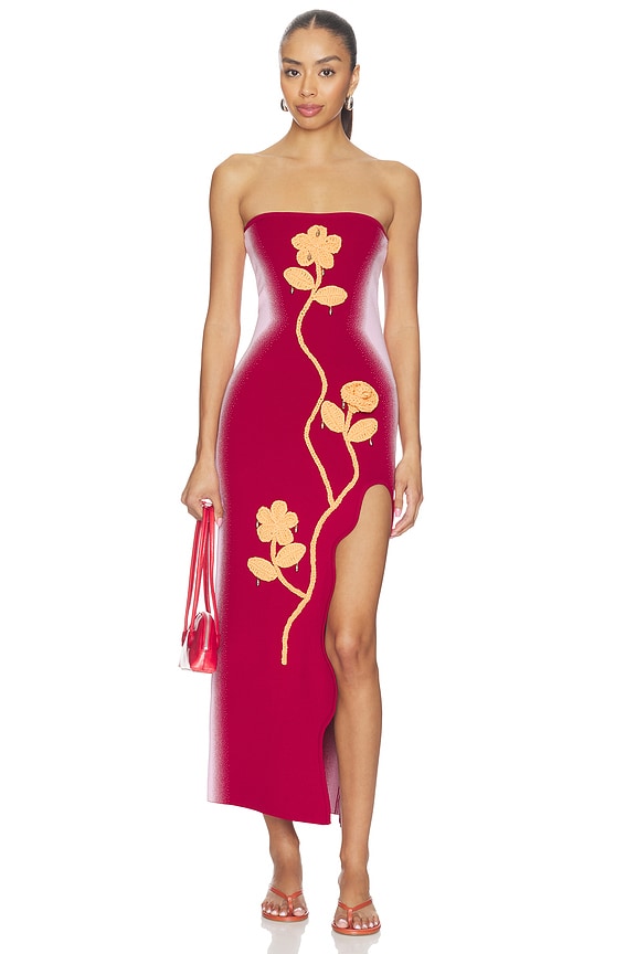 view 2 of 6 VESTIDO SHERRY CROCHET MAXI TANK in Red Wine