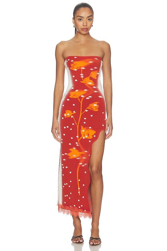 view 2 of 4 IRIS MAXI TANK ドレス in Fireball Orange