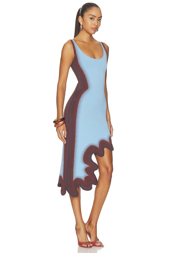 PH5 Aster Reversible Wavy Dress in Arctic Blue