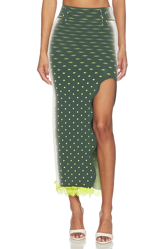 view 2 of 7 Lily Midi Skirt in Chrome Green