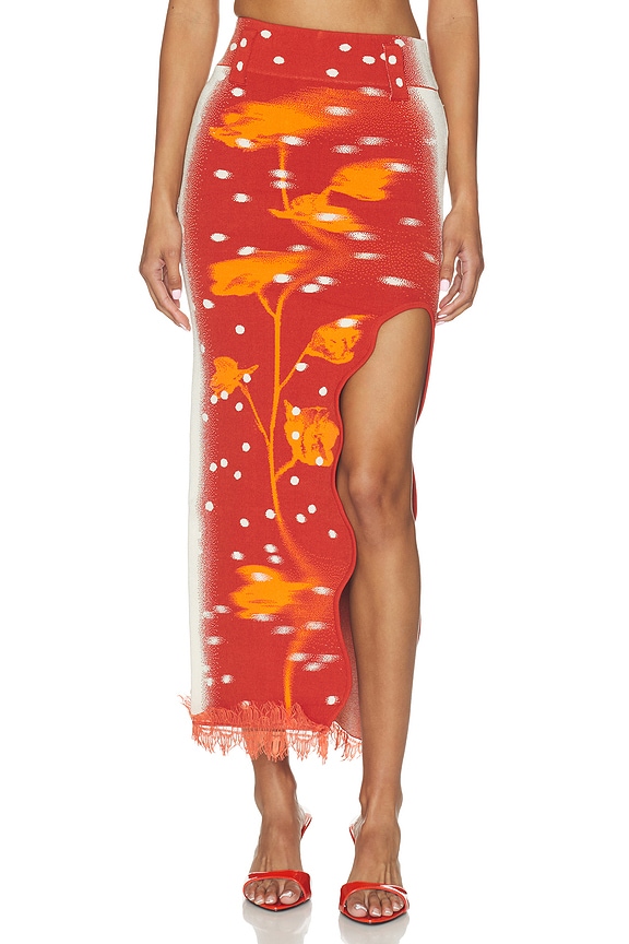 view 2 of 7 FALDA LILY MIDI in Fireball Orange