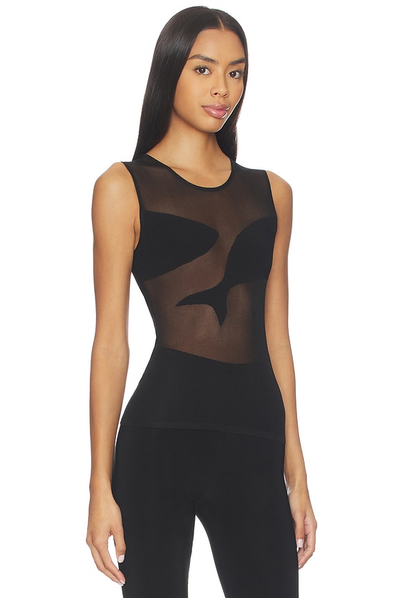 view 2 of 4 Oscar Sheer Tank in Black