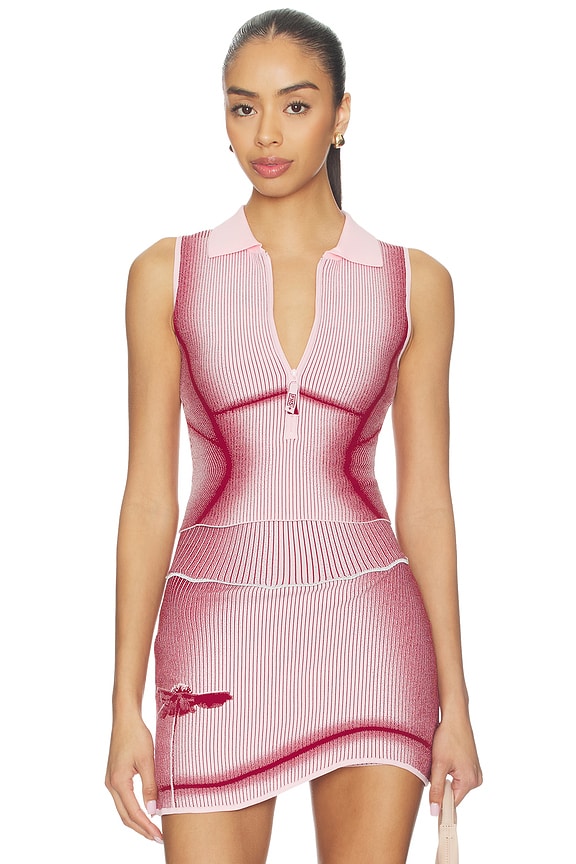 view 1 of 4 Gen 11 Compression Court Top in Red Wine