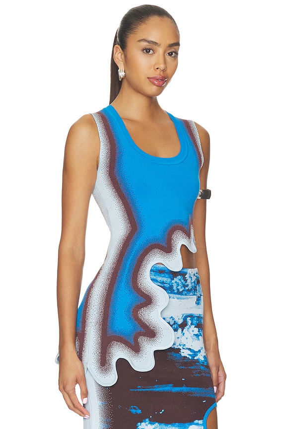 view 2 of 5 Kerry Wavy Tank Top in Utah Blue