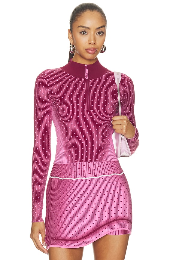 view 2 of 6 Gen 11 Compression Crop Top in Pink Dazzle