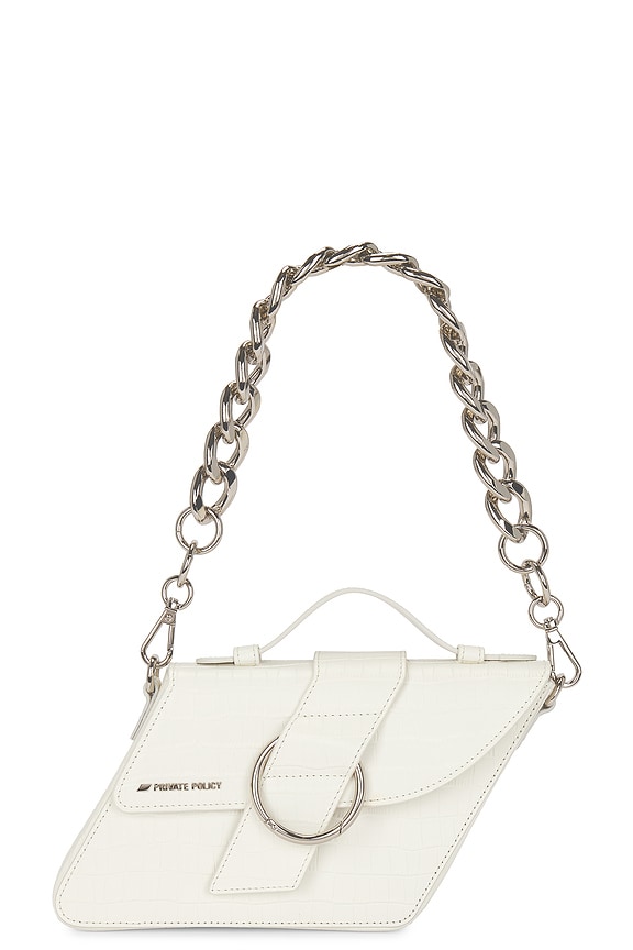 view 2 of 5 Large Diamond Bag in White