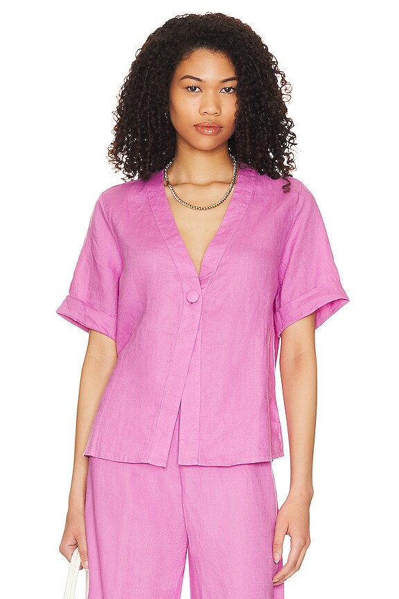 view 2 of 5 x REVOLVE Sammy Button Up Top in Bubblegum Pink