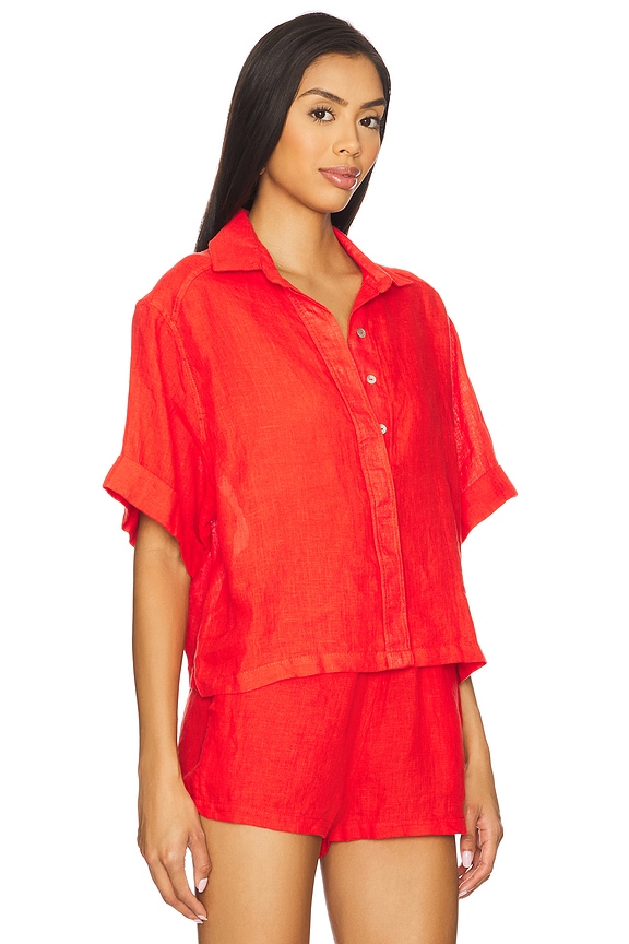 view 2 of 4 Linen Top in Passion