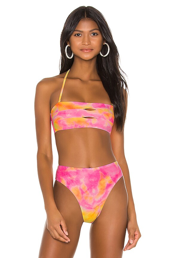 view 2 of 5 HAUT DE MAILLOT DE BAIN COLOR BLOCK in Tie Dye