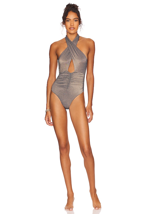 Pq Celine Ruched One Piece In Starboard Revolve