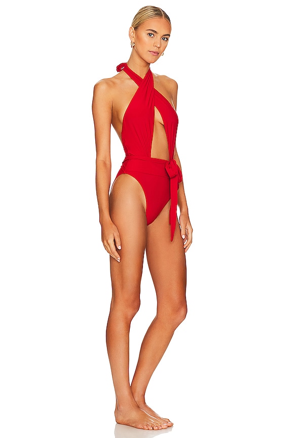 view 2 of 3 Alex One Piece in Red Coral
