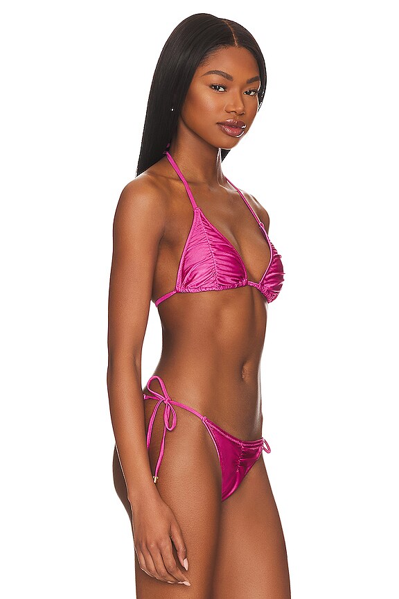 view 2 of 4 HAUT DE MAILLOT DE BAIN RUCHED in Cosmo Pink