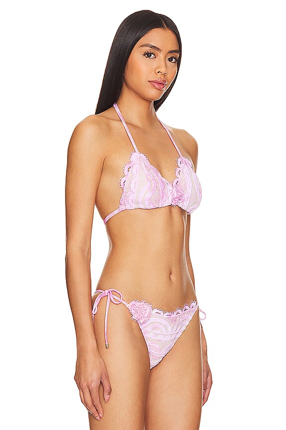 view 2 of 5 Rosette Lace Triangle Top in Amalfi