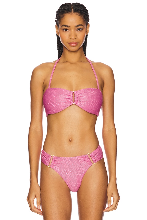 view 2 of 6 Detail Bandeau Bikini Top in Pink