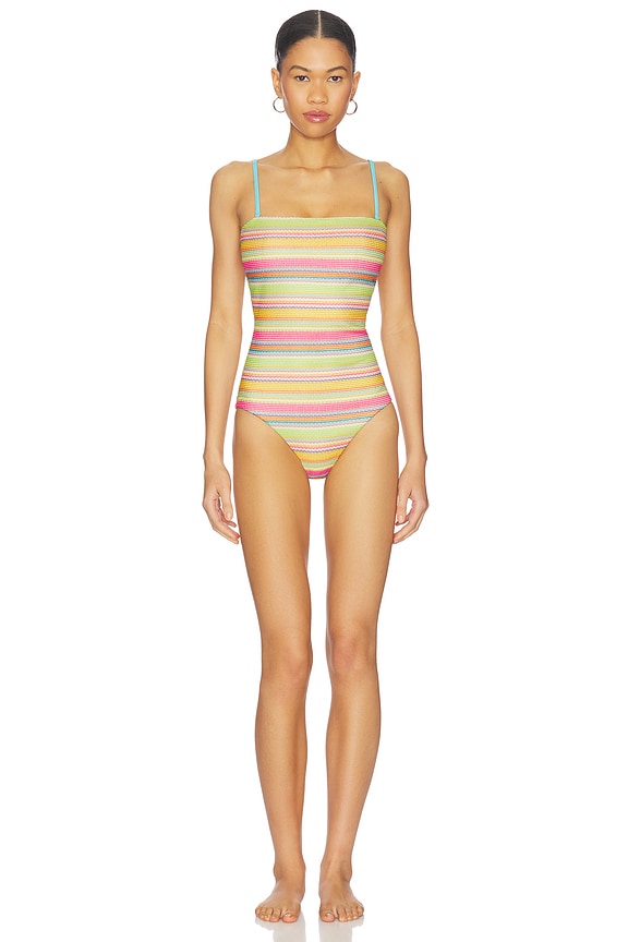 view 2 of 5 BAÑADOR DE UNA PIEZA SIN TIRANTES STRAPLESS ONE PIECE in Rainbow