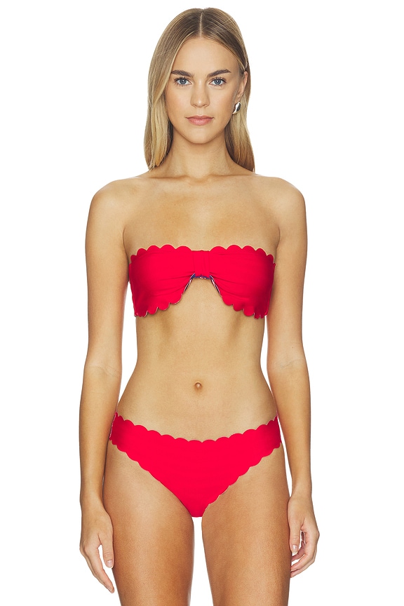 view 2 of 5 TOP BIKINI BANDEAU REVERSIBLE ALICE + OLIVIA in Teakwood