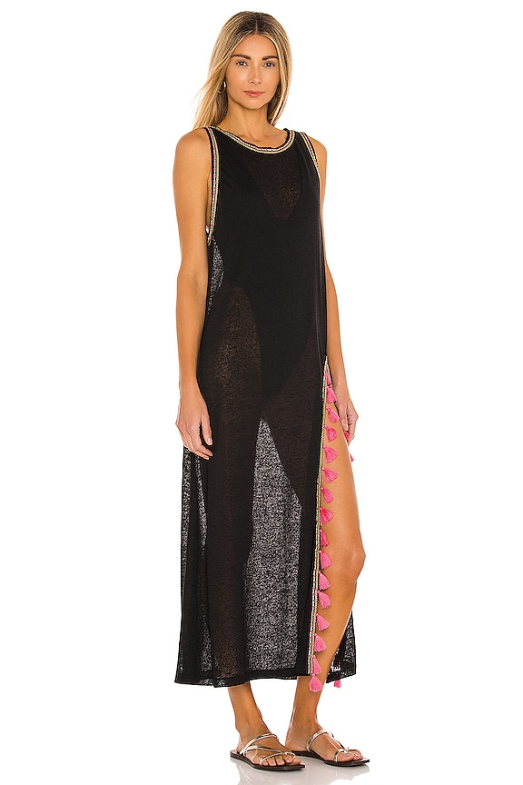 view 2 of 4 Tassel Slit Dress in Black