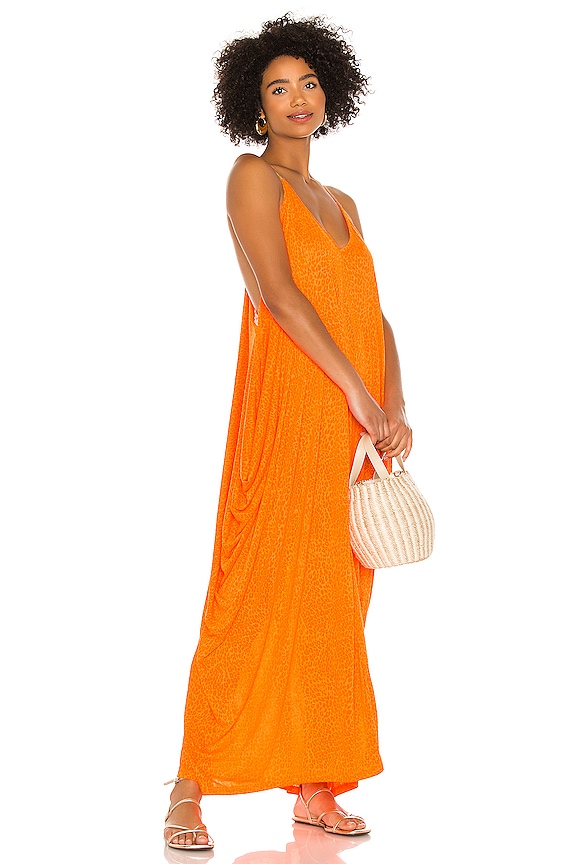 view 1 of 5 Grecian Dress in Tangerine