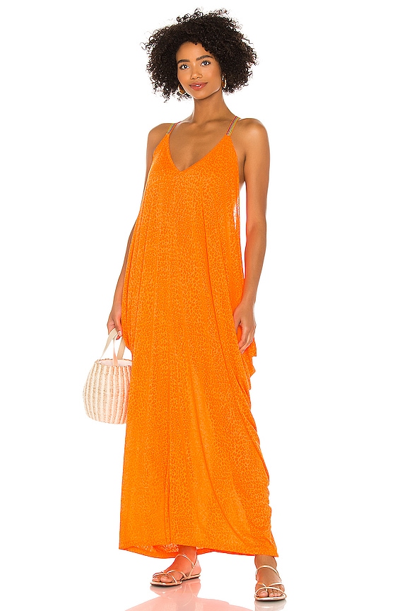 view 2 of 5 Grecian Dress in Tangerine