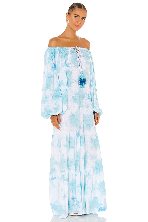 view 2 of 3 ROBE MAXI PEA in Light Blue Tie Dye