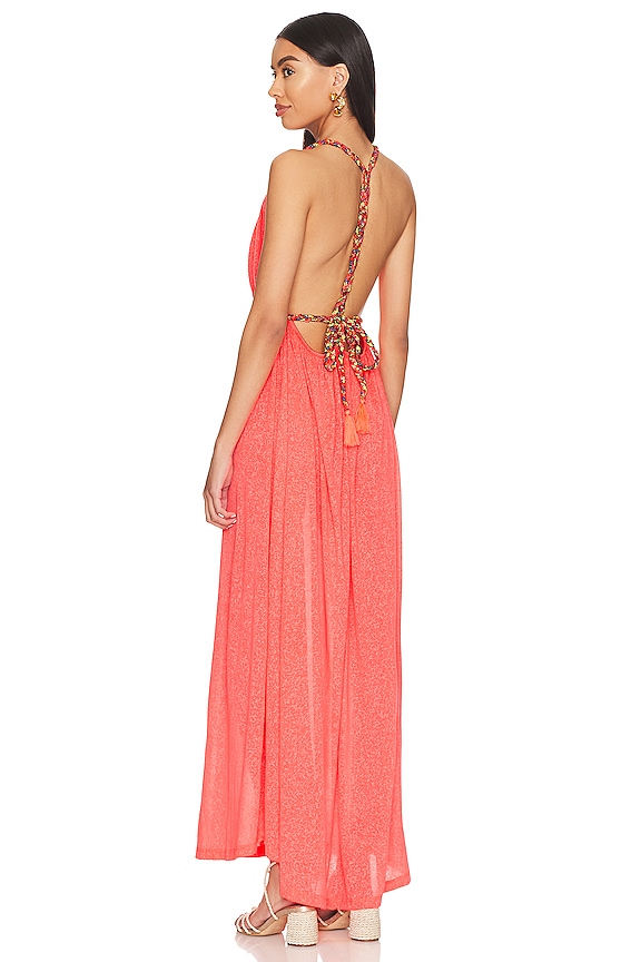 view 1 of 4 Athena Braided Back Maxi Dress in Watermelon