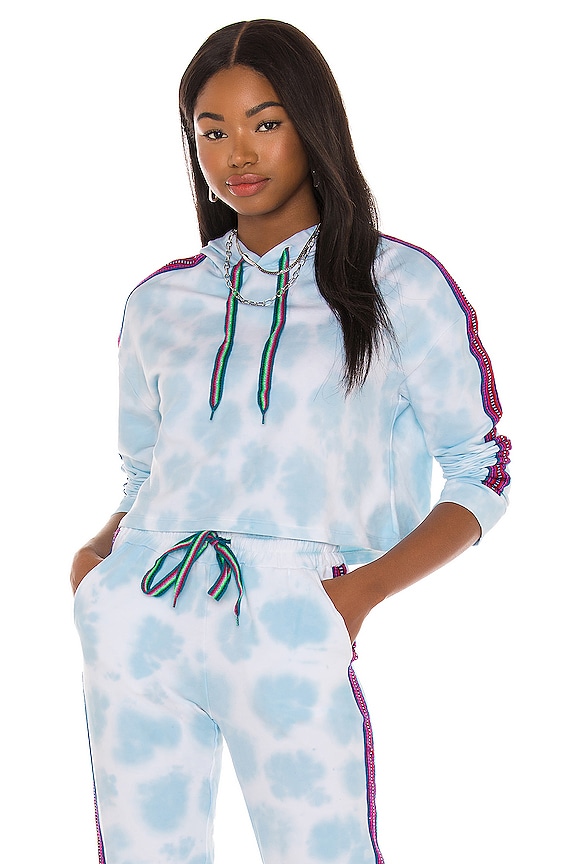 view 1 of 4 Tie Dye Hoodie in Light Blue Tie Dye