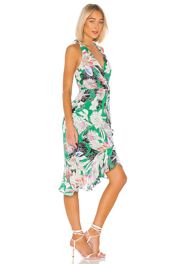 view 2 of 3 ROBE DRAPÉE ADDIE in Emerald Hibiscus