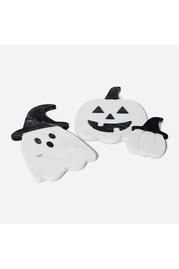 view 2 of 2 Ghost With Witch Hat Marble Charcuterie Board in 