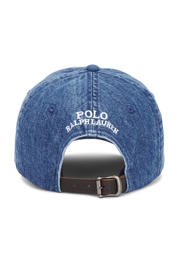 view 2 of 2 Denim Classic Novelty Bear Sport Cap in Medium Wash