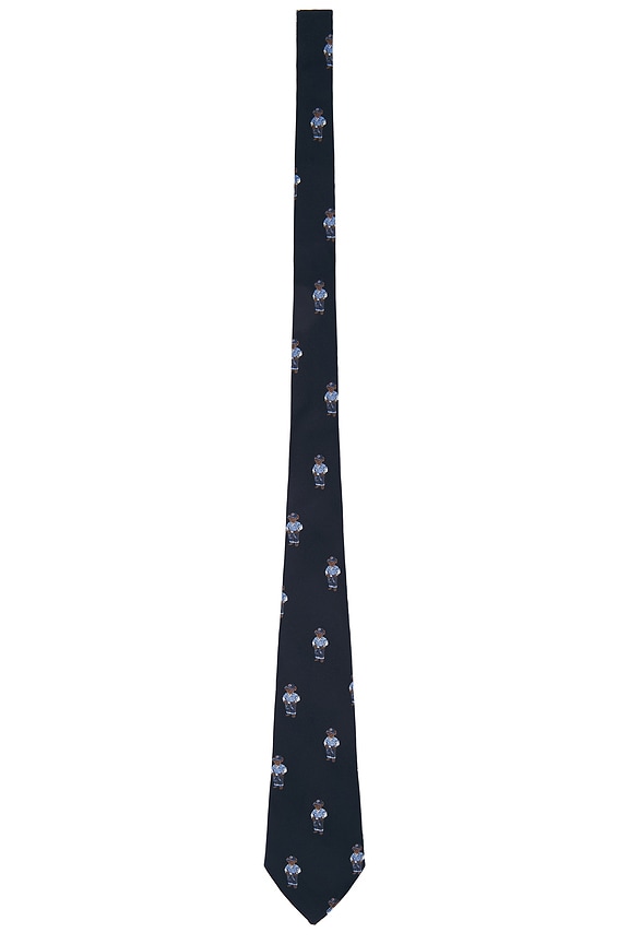 view 2 of 3 Silk Polo Country Bear Neck Tie in Navy Multi