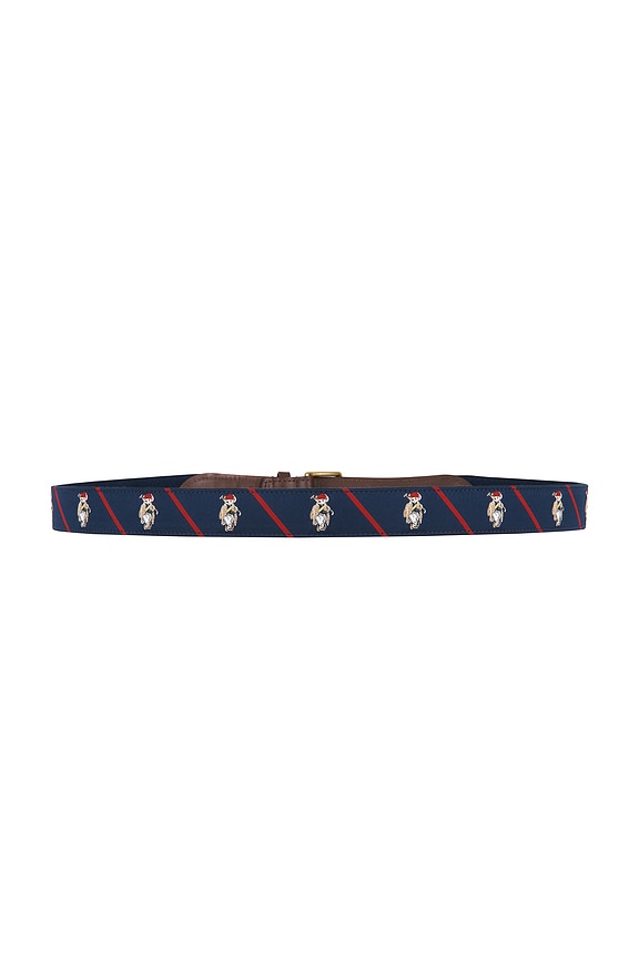 view 2 of 3 CINTURÓN RIBBON & LEATHER SEASONAL BEAR in Navy Multi