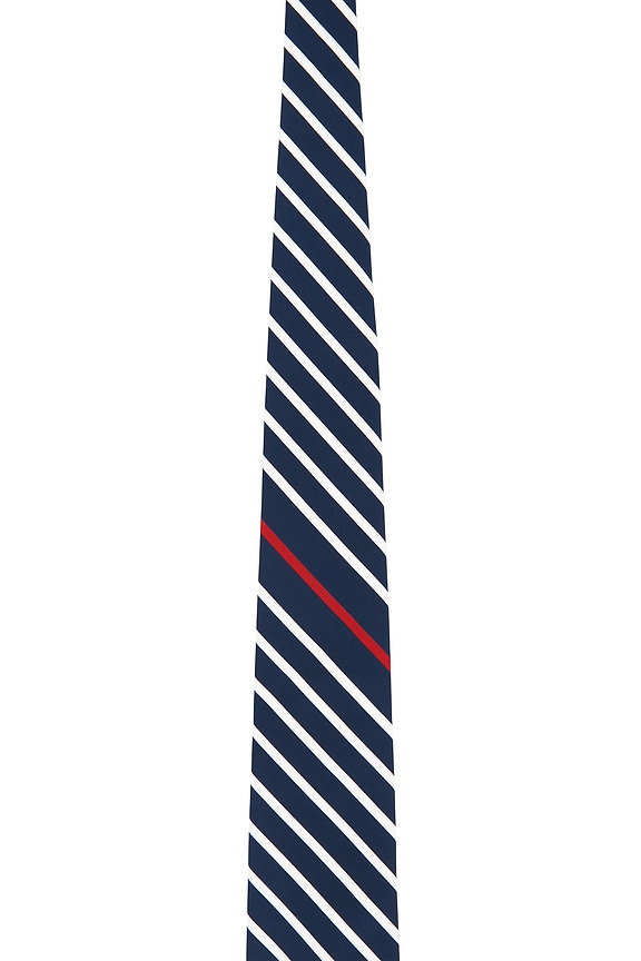 view 2 of 3 CRAVATE SILK MOGADOR STRIPE in Navy & White