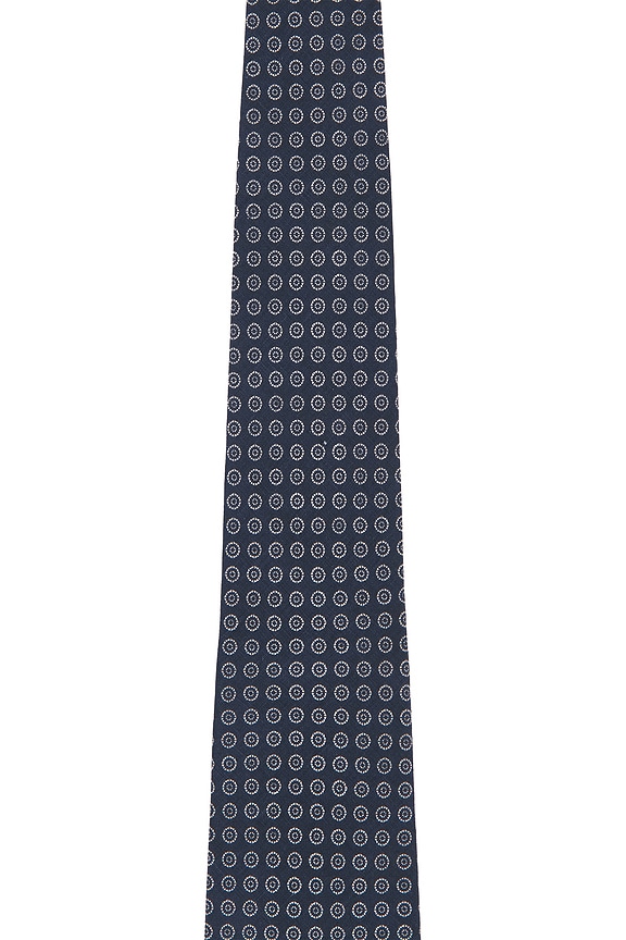 view 2 of 3 CRAVATE SILK CIRCLE NEAT in Navy