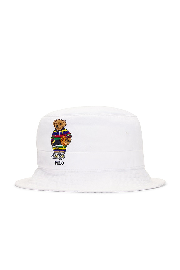 view 2 of 4 Bear Bucket Hat in Pure White