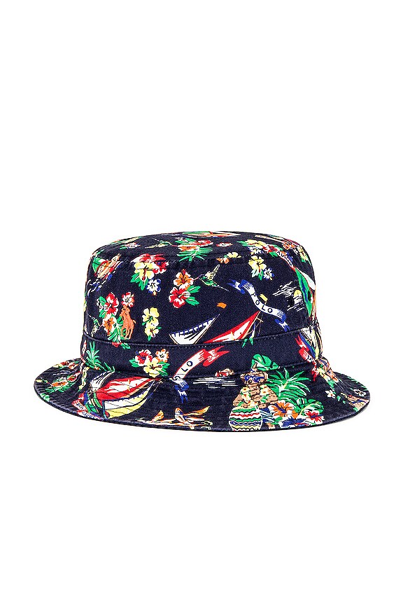 view 2 of 4 Bucket Hat in Bear Hawaiian Print