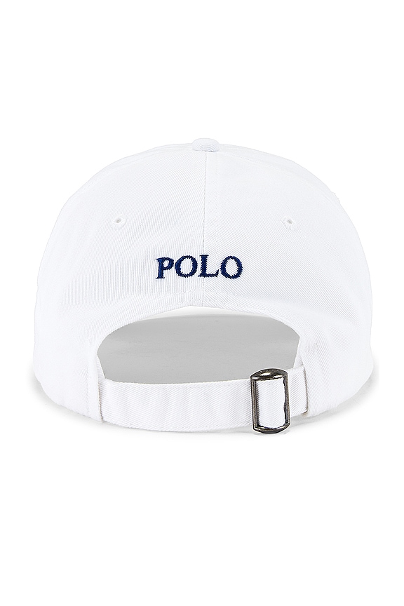 Polo Ralph Lauren Chino Cap in White & Marlin Blue | REVOLVE