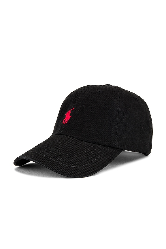 view 2 of 4 Chino Cap in Black & Red in RL Black & RL 2000 Red