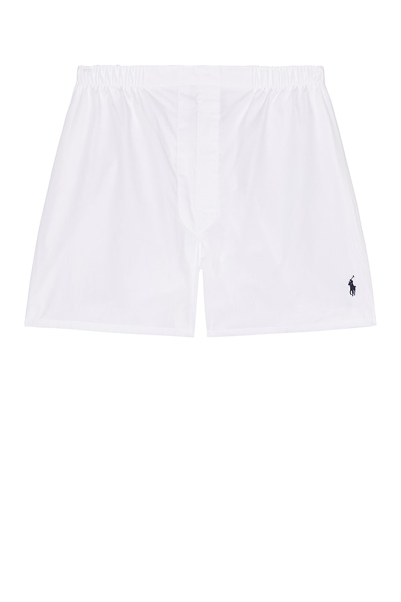 view 2 of 4 Classic Fit Cotton Boxer 3 Pack in White & Cruise Navy